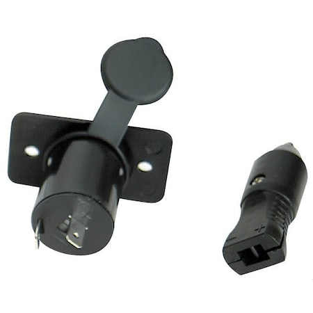 MARINE SWITCH PANEL Outdoor/ Indoor Use; Single Receptacle; Black; Nylon; Receptacle With Cap Only